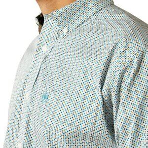 Ariat Men's XXL Long Sleeve Wrinkle Free Gage Classic Fit Print Button Shirt